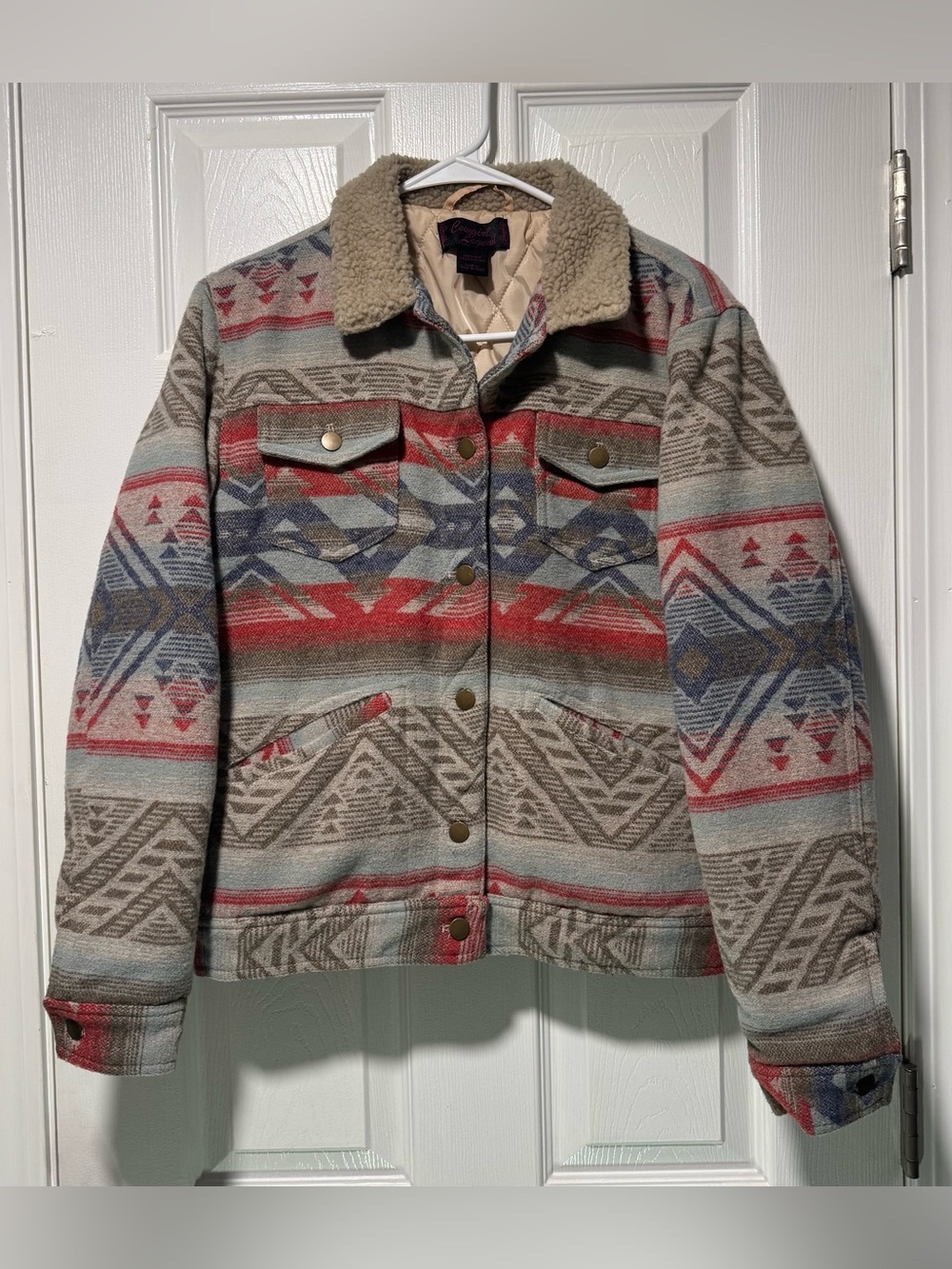 Cowgirl Legend Southwestern Aztec Sherpa Collar Western Jacket